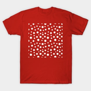 Beige dots over red T-Shirt